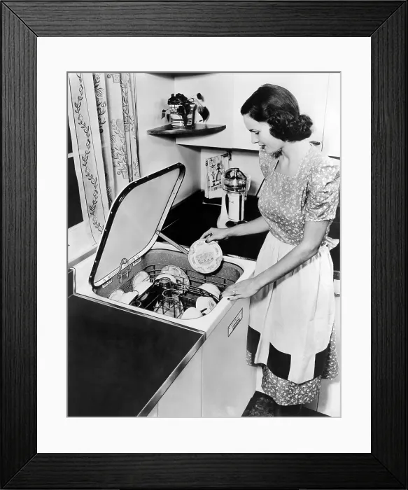 Framed Print : General Electric 1948 top loading dishwasher. (CSU_ALPHA_1592) CSU Archives / Everett Collection Framed Print : General Electric 1948 top loading dishwasher. (CSU_ALPHA_1592) CSU Archives / Everett Collection
