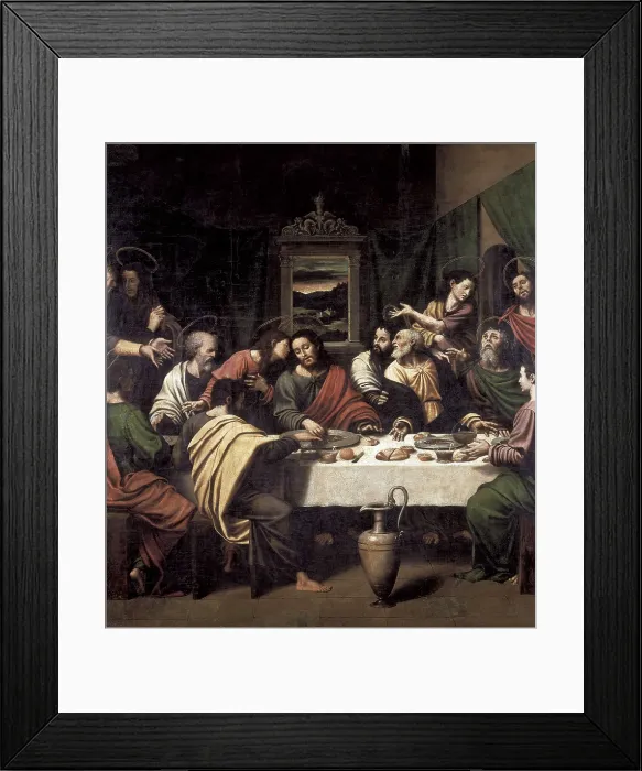 Framed Print : JUANES, Juan de (1523-1579). Last Supper. ca. 1545. Renaissance art. Oil on wood. SPAIN. Valencia. San Pio V Fine Arts Museum. AISA / Everett Collection**US SALES ONLY** Framed Print : JUANES, Juan de (1523-1579). Last Supper. ca. 1545. Renaissance art. Oil on wood. SPAIN. Valencia. San Pio V Fine Arts Museum. AISA / Everett Collection**US SALES ONLY**
