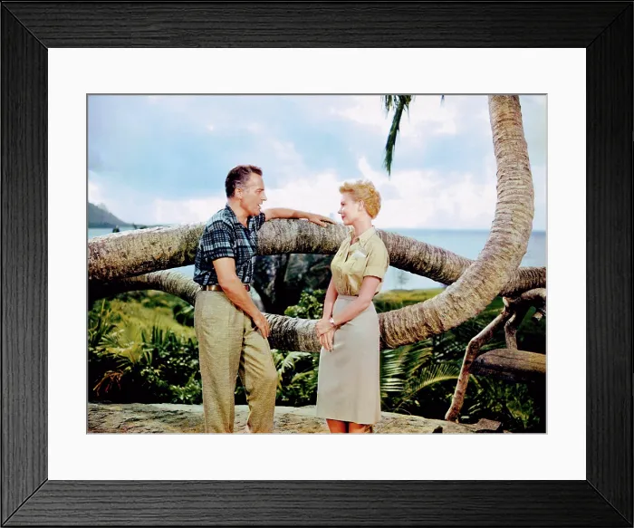 Framed Print : SOUTH PACIFIC, from left, Rossano Brazzi, Mitzi Gaynor, 1958, TM and Copyright 20th Century Fox Film Corp. All rights reserved