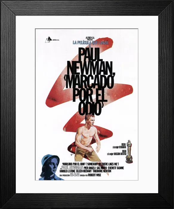 Framed Print : SOMEBODY UP THERE LIKES ME, (aka MARCADO POR EL ODIO), from left: Pier Angeli, Paul Newman, 1956