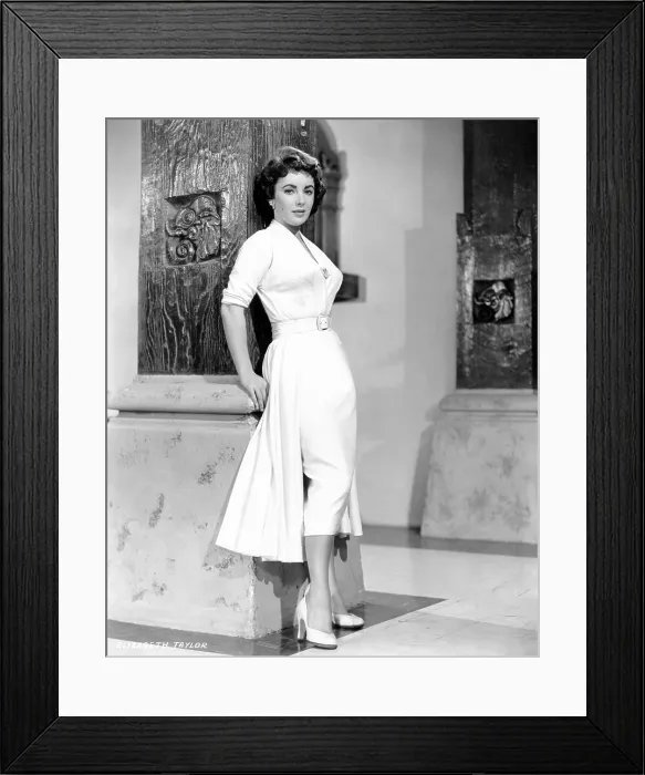 Framed Print : ELEPHANT WALK, Elizabeth Taylor, in a dress by Edith Head, 1954