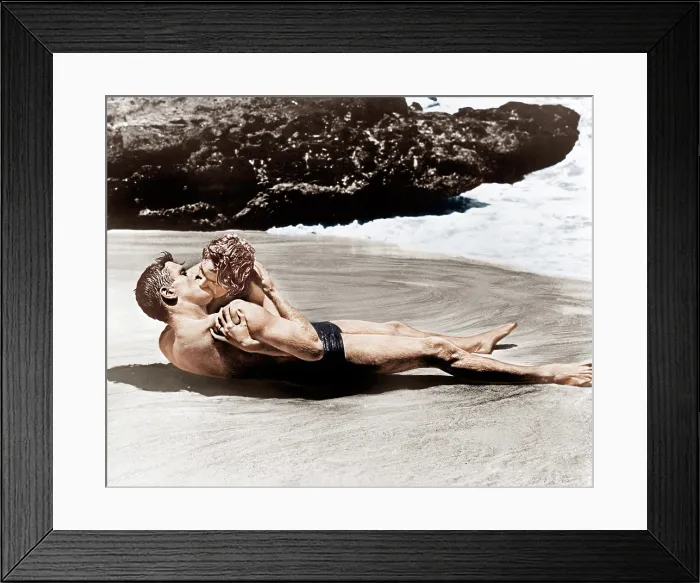 Framed Print : FROM HERE TO ETERNITY, from left: Burt Lancaster, Deborah Kerr, 1953 Framed Print : FROM HERE TO ETERNITY, from left: Burt Lancaster, Deborah Kerr, 1953