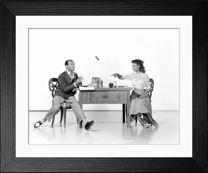 Framed Print : THREE LITTLE WORDS, from left, Fred Astaire, Vera-Ellen, 1950