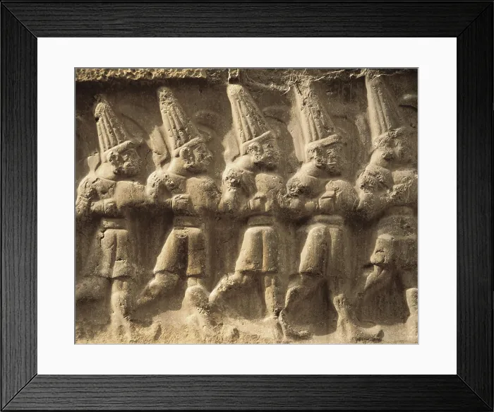 Framed Print : Procession of gods. 13th c. BC. TURKEY. Bogazkale. Hattusa. Cave sanctuary of Yazilikaya. Hittite art. Relief on rock. AISA / Everett Collection**US SALES ONLY**