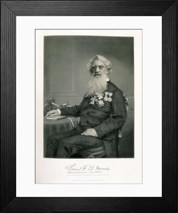 Framed Print : MORSE, Samuel (1791-1872). Engraving. SPAIN. Madrid. National Library. AISA / Everett Collection**US SALES ONLY** Framed Print : MORSE, Samuel (1791-1872). Engraving. SPAIN. Madrid. National Library. AISA / Everett Collection**US SALES ONLY**