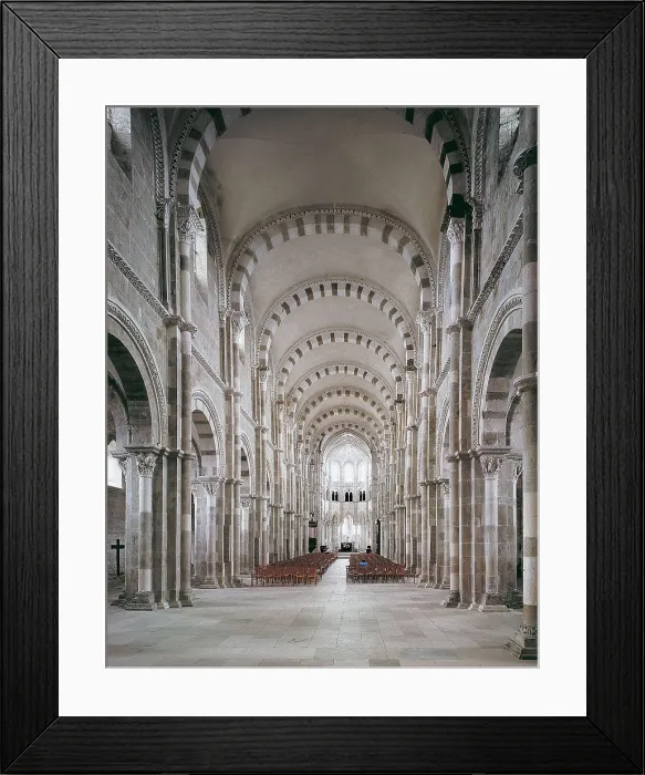 Framed Print : FRANCE. Vzelay. Basilica of St Mary Magdalen. Central nave. Romanesque art. Architecture. AISA / Everett Collection**US SALES ONLY** Framed Print : FRANCE. Vzelay. Basilica of St Mary Magdalen. Central nave. Romanesque art. Architecture. AISA / Everett Collection**US SALES ONLY**