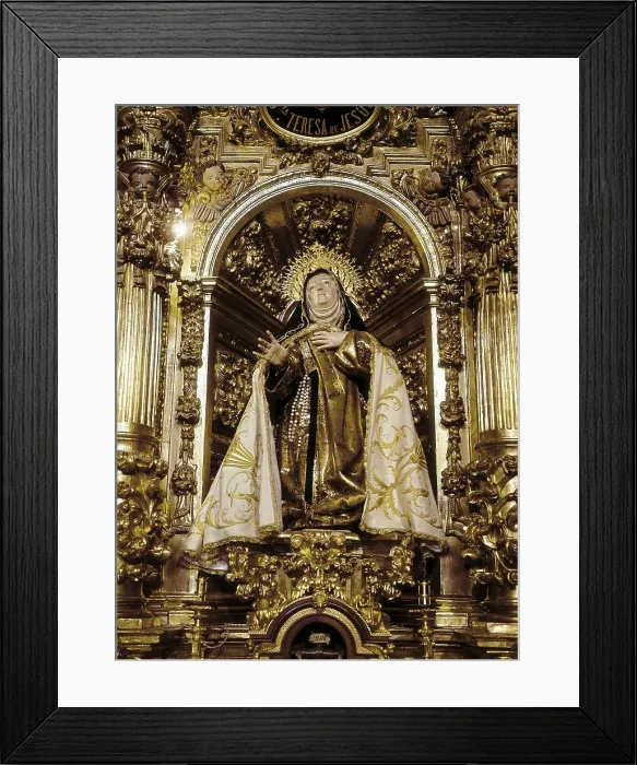 Framed Print : FERNANDEZ, Gregorio (1576-1636). Saint Teresa de Jesus. 17th c. SPAIN. Avila. Convent of Saint Teresa. Polychrome wood. Castilian School. Baroque art. Sculpture on wood Framed Print : FERNANDEZ, Gregorio (1576-1636). Saint Teresa de Jesus. 17th c. SPAIN. Avila. Convent of Saint Teresa. Polychrome wood. Castilian School. Baroque art. Sculpture on wood