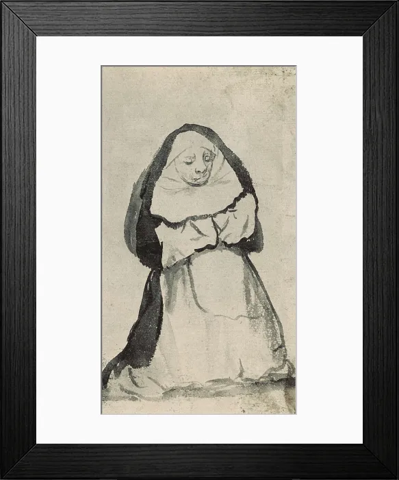 Framed Print : Kneeled Nun praying. beg. 19th c. Aquatint formerly ascribed to Francisco de Goya. Drawing. SPAIN. Madrid. Lzaro Galdiano Foundation. AISA / Everett Collection**US SALES ONLY** Framed Print : Kneeled Nun praying. beg. 19th c. Aquatint formerly ascribed to Francisco de Goya. Drawing. SPAIN. Madrid. Lzaro Galdiano Foundation. AISA / Everett Collection**US SALES ONLY**