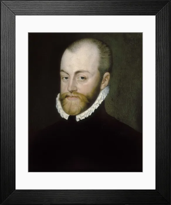Framed Print : HEERE, Lucas de (1534-1584). Philip II. Flemish art. Oil on canvas. SPAIN. Valencia. San Pio V Fine Arts Museum. AISA / Everett Collection**US SALES ONLY**