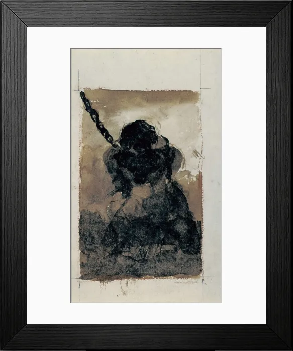 Framed Print : GOYA Y LUCIENTES, Francisco de (1746-1828). Prisoner silhouette chained frontways. ca. 1810 - ca. 1812. Sepia wash painting and remains of sanguine. Drawing. SPAIN. Madrid Framed Print : GOYA Y LUCIENTES, Francisco de (1746-1828). Prisoner silhouette chained frontways. ca. 1810 - ca. 1812. Sepia wash painting and remains of sanguine. Drawing. SPAIN. Madrid