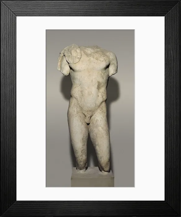 Framed Print : LYSIPPUS (c. 370-318 BC). Ephebos. 4th c. BC. Classical Greek art. Sculpture on marble. GREECE. Eleusis. Archaeological Museum. AISA / Everett Collection**US SALES ONLY**