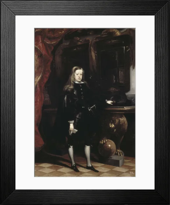 Framed Print : CARREO DE MIRANDA, Juan (1614-1685). Portrait of Charles II. ca. 1675. Baroque art. Oil on canvas. SPAIN. Madrid. Prado Museum. AISA / Everett Collection**US SALES ONLY**