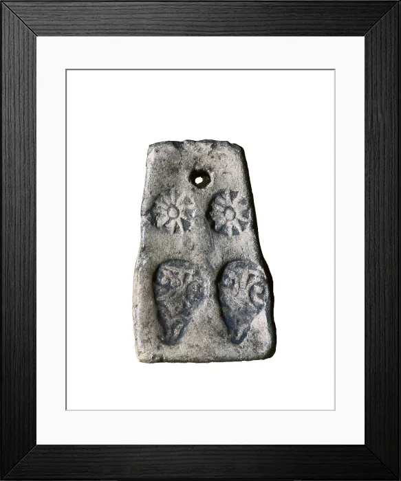 Framed Print : Spindle whorl. Iberian art. Ceramics. Proc: SPAIN. Calaceite. Poblado de San Antonio. AISA / Everett Collection**US SALES ONLY**