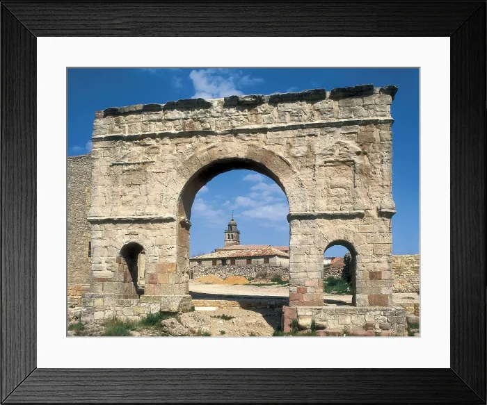 Framed Print : Arch of Medinaceli. 1st c. SPAIN. CASTILE AND LEON. SORIA. Medinaceli. Roman arch (2nd-3rd c ad). Roman art. Early Empire. Architecture. AISA / Everett Collection**US SALES ONLY**