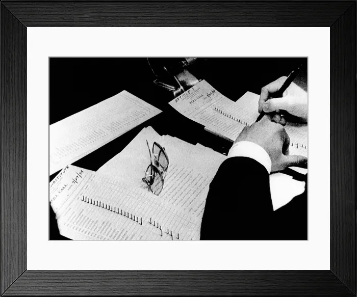Framed Print : House Judiciary Committee impeachment votes are counted