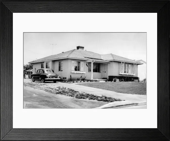Framed Print : Sen. Richard Nixon home in Whittier, California home. 1952. (CSU_ALPHA_677) CSU Archives / Everett Collection