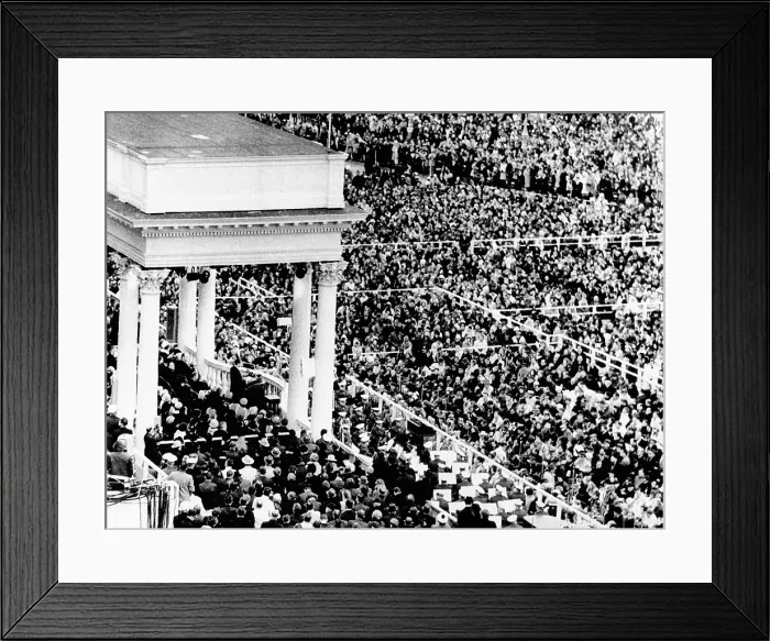 Framed Print : Crowd at the Inauguration of Richard Nixon. President Nixon is at the podium. Jan 20, 1969. (CSU_ALPHA_682) CSU Archives / Everett Collection