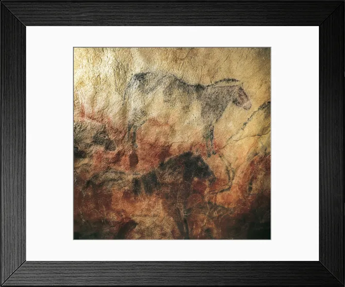 Framed Print : SPAIN. Ribadesella. Tito Bustillo Cave. Shaggy rhinoceros. Upper Paleolithic. Magdalenian. Cave. AISA / Everett Collection**US SALES ONLY**