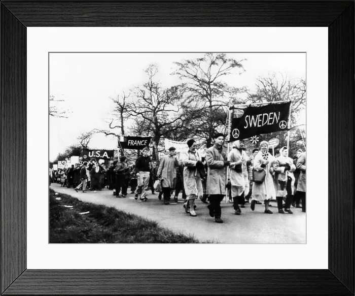 Framed Print : International Ban The Bomb march Framed Print : International Ban The Bomb march