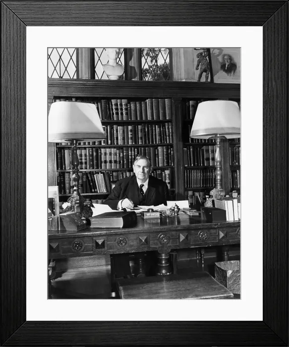 Framed Print : Chief Justice Harlan Fiske Stone of the U.S. Supreme Court at work in his study, Oct. 4, 1941. - (CSU_2015_5_119)