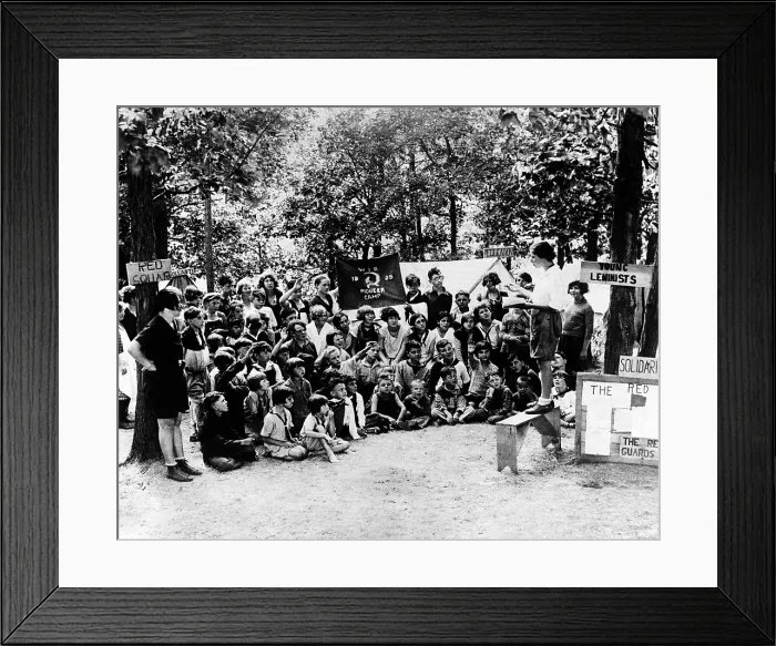 Framed Print : Chicago and Milwaukee youngsters are at a Communist summer camp