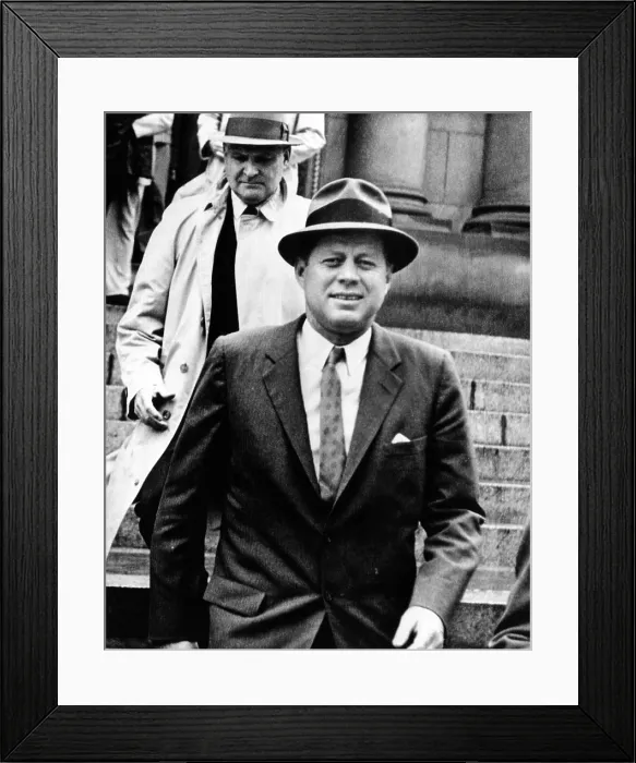 Framed Print : President Kennedy wearing a Fedora. He was leaving St. Mathews Cathedral in rainy weather. May 11, 1961 (CSU_ALPHA_928) CSU Archives / Everett Collection Framed Print : President Kennedy wearing a Fedora. He was leaving St. Mathews Cathedral in rainy weather. May 11, 1961 (CSU_ALPHA_928) CSU Archives / Everett Collection