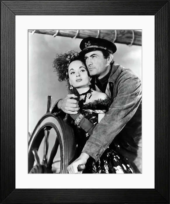 Framed Print : THE WORLD IN HIS ARMS, Gregory Peck, 1952