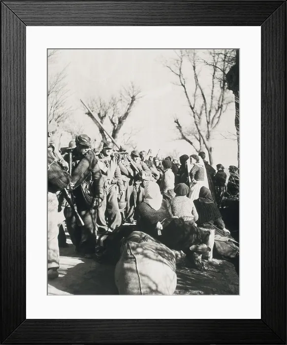 Framed Print : Spain. Civil War. Evacuation of Teruel (December 24, 1937), before the attack of Republican troops. SPAIN. Salamanca. Archivo Histrico Nacional