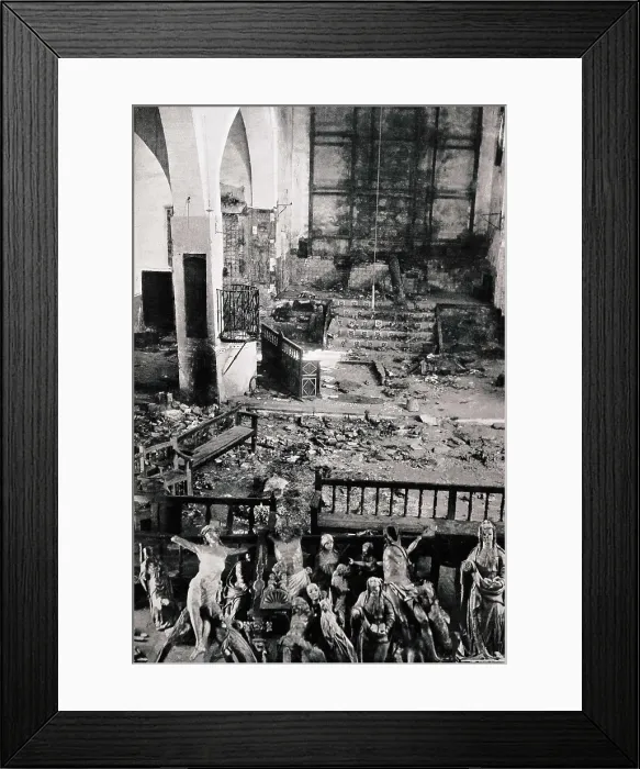 Framed Print : SPAIN. Maqueda. Spanish Civil War (1936-1939). Interior of the church of Santa Mara de Maqueda. AISA / Everett Collection**US SALES ONLY** Framed Print : SPAIN. Maqueda. Spanish Civil War (1936-1939). Interior of the church of Santa Mara de Maqueda. AISA / Everett Collection**US SALES ONLY**