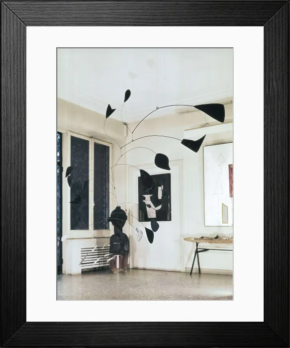 Framed Print : CALDER, Alexander (1898-1976). Mobile. 1941. Painted aluminium. Abstract art. Sculpture. ITALY. Venice. Peggy Guggenheim Collection Framed Print : CALDER, Alexander (1898-1976). Mobile. 1941. Painted aluminium. Abstract art. Sculpture. ITALY. Venice. Peggy Guggenheim Collection
