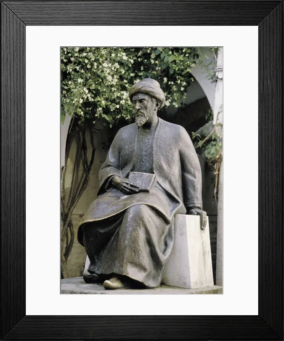 Framed Print : MAIMONIDES, Moses (1135-1204). Sculpture of Maimonides. Sculpture on bronze. SPAIN. ANDALUSIA. Cordoba. Tiberiades Square. AISA / Everett Collection**US SALES ONLY**