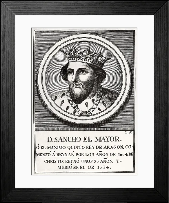 Framed Print : Sancho III Garces (992-1034). Engraving. AISA / Everett Collection**US SALES ONLY**