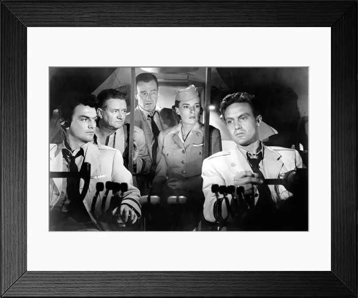 Framed Print : THE HIGH AND THE MIGHTY, William Campbell, Wally Brown, John Wayne, Doe Avedon, Robert Stack, 1954