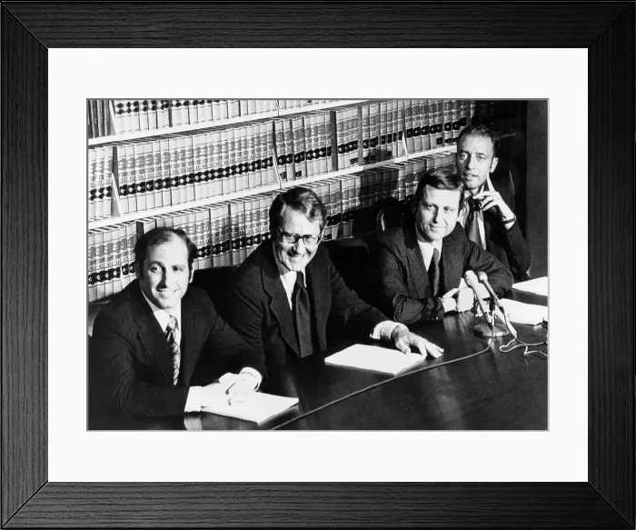 Framed Print : Watergate Special Prosecution Force. Appointed by Special Prosecutor Archibald Cox, they would prosecute of the cases under Cox's jurisdiction Framed Print : Watergate Special Prosecution Force. Appointed by Special Prosecutor Archibald Cox, they would prosecute of the cases under Cox's jurisdiction