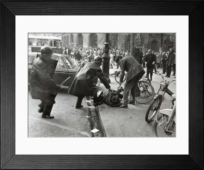 Framed Print : Paris. May 1968. Incidents in Quartier Latin. AISA / Everett Collection**US SALES ONLY**