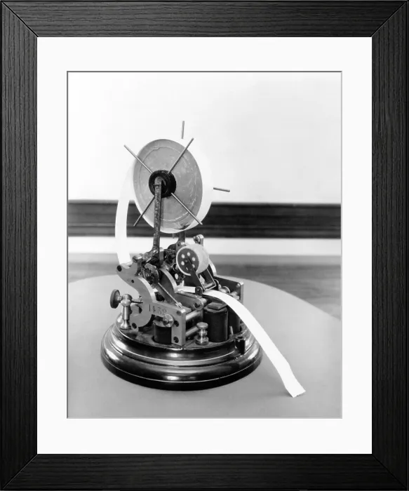 Framed Print : Stock ticker of the late 19th and early 20th century Framed Print : Stock ticker of the late 19th and early 20th century