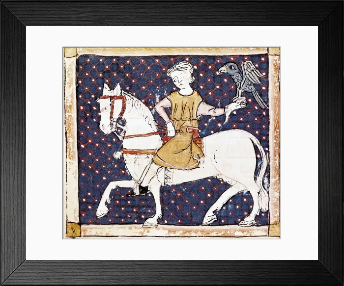 Framed Print : ERMENGAUD OF BEZIERS (13th century). Brviaire d'amour (Breviary of Love). 13th c. The Month of April. Provenal School. Romanesque art. Miniature Painting. SPAIN Framed Print : ERMENGAUD OF BEZIERS (13th century). Brviaire d'amour (Breviary of Love). 13th c. The Month of April. Provenal School. Romanesque art. Miniature Painting. SPAIN