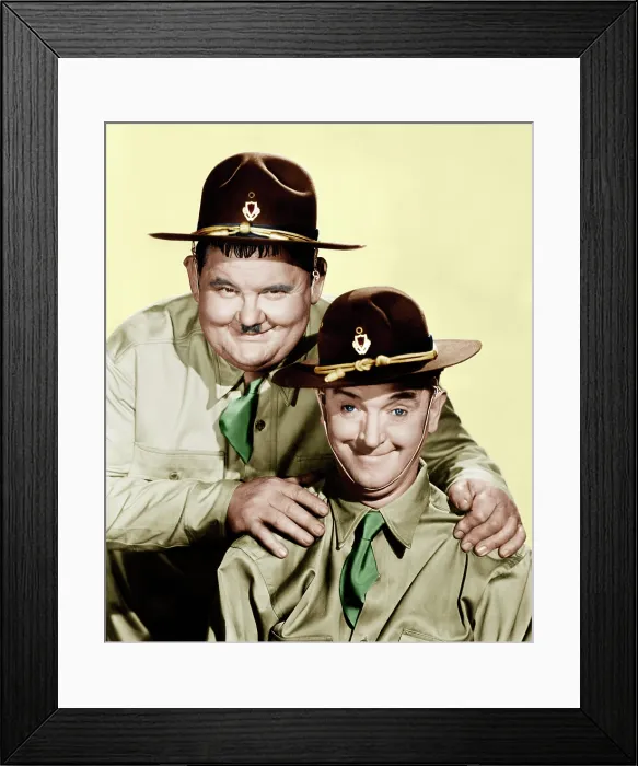 Framed Print : GREAT GUNS, from left: Oliver Hardy, Stan Laurel [aka Laurel and Hardy], 1941. 20th Century-Fox Film Corporation, TM & Copyright / courtesy Everett Collection