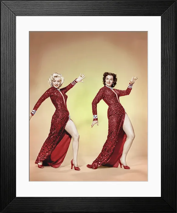 Framed Print : GENTLEMEN PREFER BLONDES, from left: Marilyn Monroe, Jane Russell, 1953. 20th Century-Fox Film Corporation, TM & Copyright / courtest Everett Collection