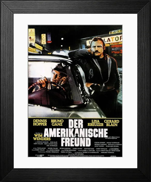 Framed Print : THE AMERICAN FRIEND, (aka DER AMERIKANISCHE FREUND), Dennis Hopper, Bruno Ganz, 1977