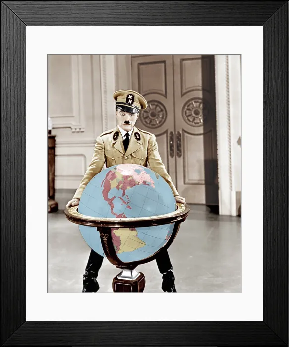 Framed Print : THE GREAT DICTATOR, Charles Chaplin, 1940