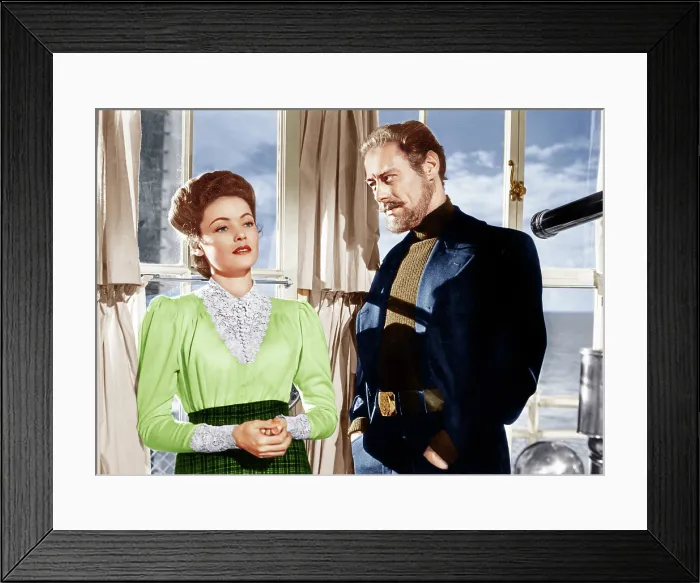 Framed Print : THE GHOST AND MRS. MUIR, from left: Gene Tierney, (wearing a costume designed by Oleg Cassini), Rex Harrison, 1947