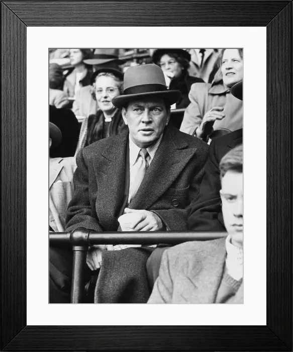 Framed Print : Gene Tunney at Cleveland Stadium in Cleveland, Ohio during the 1948 World Series. Friday-Sunday, Oct. 8, Oct. 9, and Oct. 10, 1948, the Cleveland Indians hosted the Boston Braves