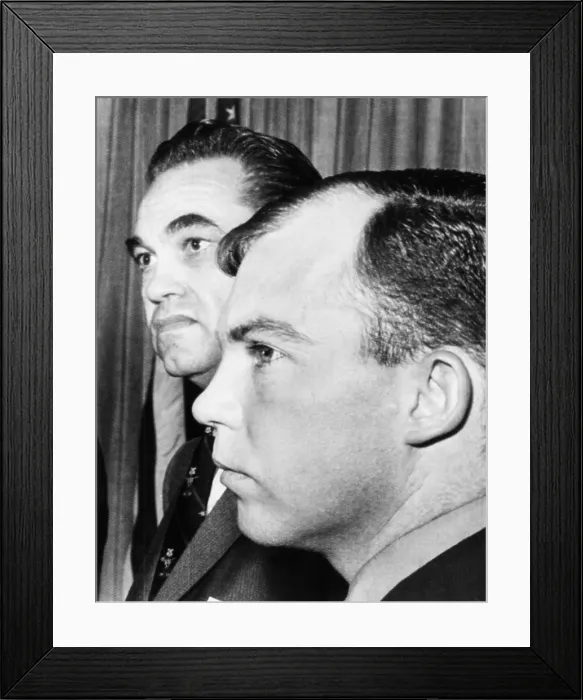 Framed Print : Army Lt. William Calley with former Alabama governor George Wallace, Feb. 25, 1970 Framed Print : Army Lt. William Calley with former Alabama governor George Wallace, Feb. 25, 1970