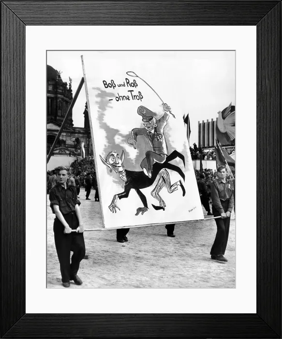 Framed Print : Communist Youth organizations put on a Peace parade
