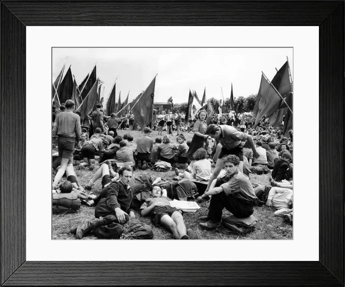 Framed Print : Communist youth group of 500 protesting recent French defensive military activity in the near Ruedesheim, West Germany. July 2, 1950