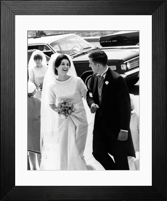 Framed Print : Lynda Bird Johnson, maid of honor atr her sister, Luci's wedding to Patrick Nugent