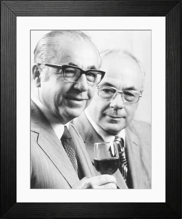 Framed Print : Ernest and Julio Gallo, ca. 1975. Brothers who founded the E.&J. Gallo Winery in 1933, when Prohibition ended. (CSU_2015_9_724)