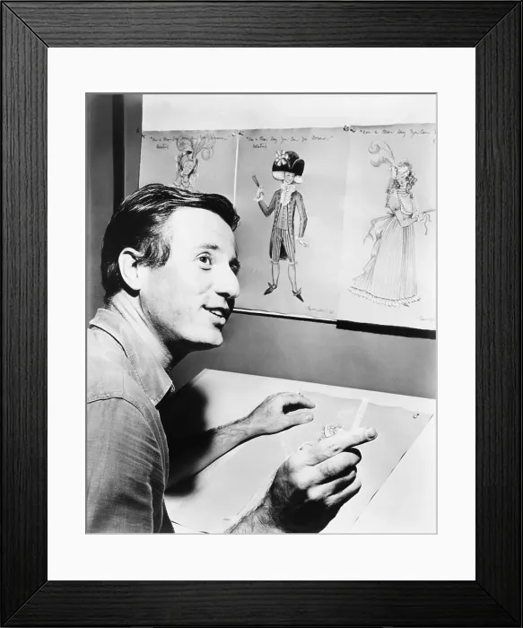 Framed Print : Designer Patton Campbell creates costumes for On an Clear Day You Can See Forever'. Sept. 19, 1966