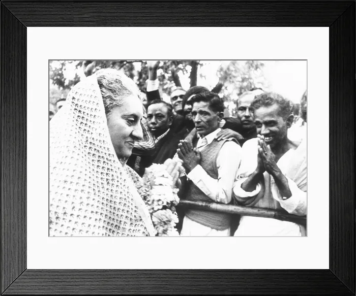 Framed Print : Prime Minister Indira Gandhi cheered as her New Congress Party won a two-thirds majority. March 11, 1971. (CSU_2015_9_733) Framed Print : Prime Minister Indira Gandhi cheered as her New Congress Party won a two-thirds majority. March 11, 1971. (CSU_2015_9_733)